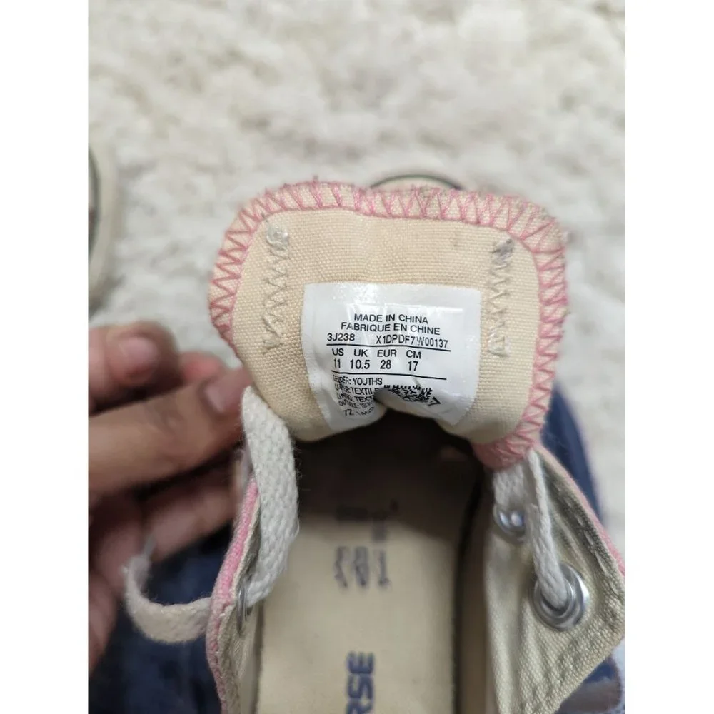 Converse All Star Pink Kids Sneakers Size 11